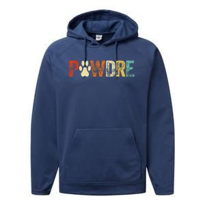 Fathers Day Pawdre Dog Cat Paw Dad Funny Performance Fleece Hoodie