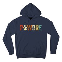 Fathers Day Pawdre Dog Cat Paw Dad Funny Hoodie