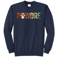 Fathers Day Pawdre Dog Cat Paw Dad Funny Sweatshirt