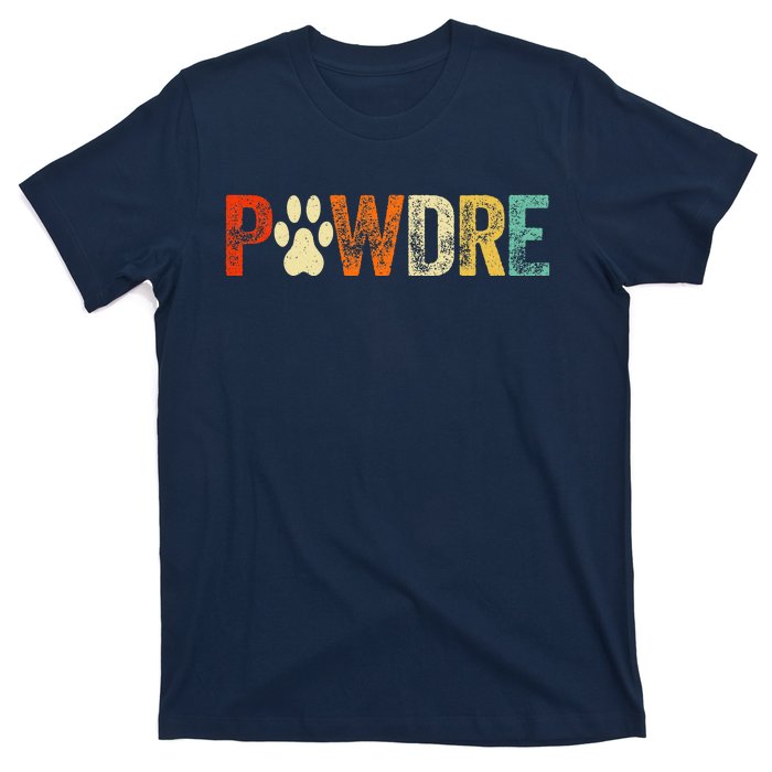 Fathers Day Pawdre Dog Cat Paw Dad Funny T-Shirt