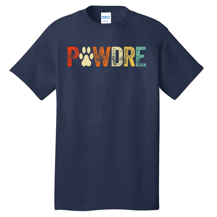 Fathers Day Pawdre Dog Cat Paw Dad Funny Tall T-Shirt