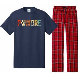 Fathers Day Pawdre Dog Cat Paw Dad Funny Pajama Set