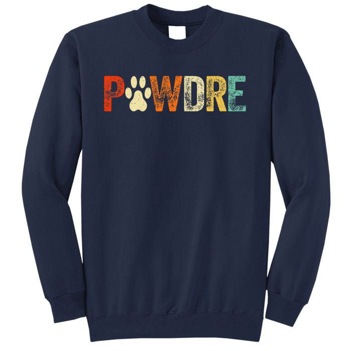 Fathers Day Pawdre Dog Cat Paw Dad Funny Tall Sweatshirt