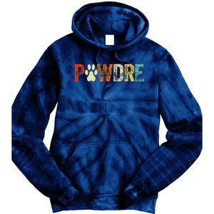 Fathers Day Pawdre Dog Cat Paw Dad Funny Tie Dye Hoodie