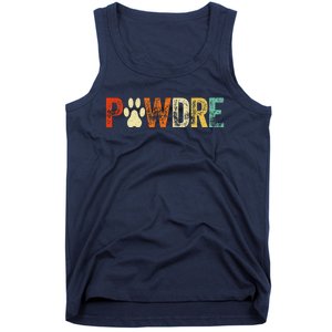 Fathers Day Pawdre Dog Cat Paw Dad Funny Tank Top