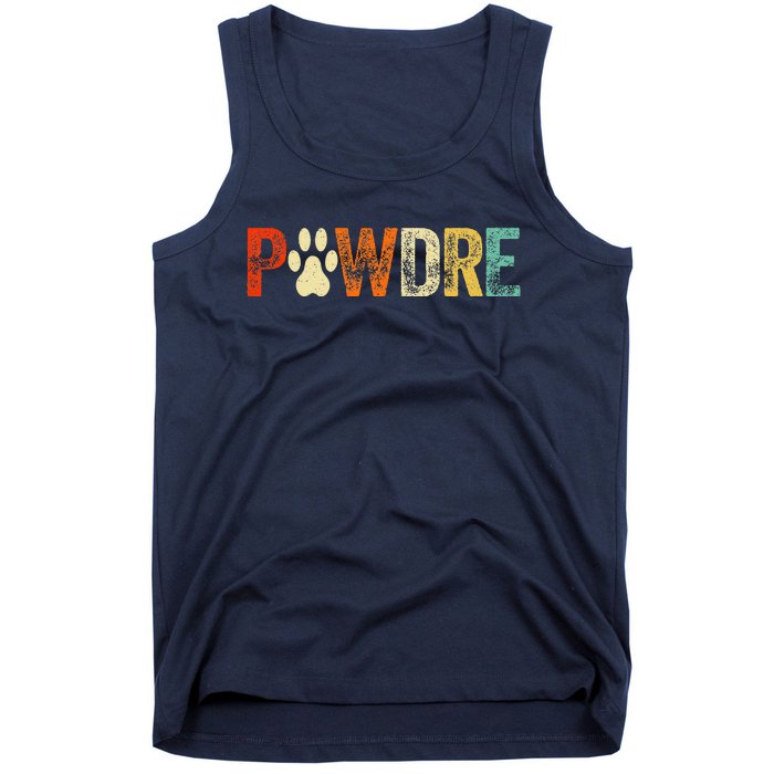 Fathers Day Pawdre Dog Cat Paw Dad Funny Tank Top