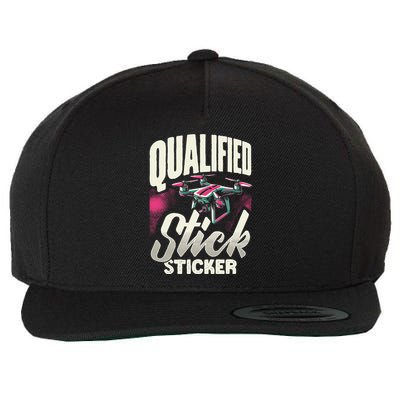Funny Drone Pilot For Women Rc Qualified Stick Sticker Wool Snapback Cap