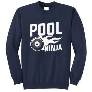 Father's Day Pool Ninja Billiards Player Gift For Dad Sweatshirt