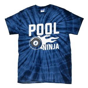 Father's Day Pool Ninja Billiards Player Gift For Dad Tie-Dye T-Shirt