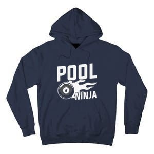 Father's Day Pool Ninja Billiards Player Gift For Dad Tall Hoodie