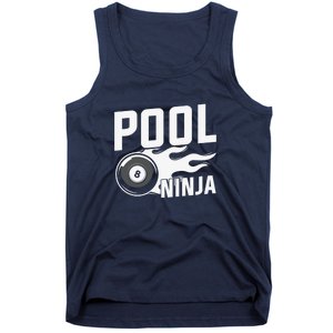 Father's Day Pool Ninja Billiards Player Gift For Dad Tank Top