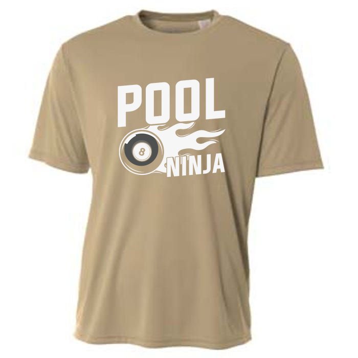 Father's Day Pool Ninja Billiards Player Gift For Dad Cooling Performance Crew T-Shirt