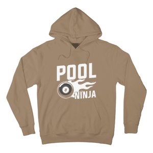 Father's Day Pool Ninja Billiards Player Gift For Dad Hoodie