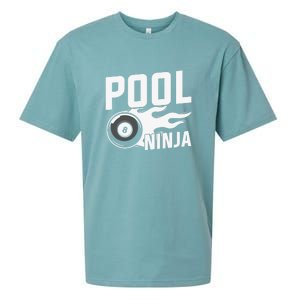 Father's Day Pool Ninja Billiards Player Gift For Dad Sueded Cloud Jersey T-Shirt