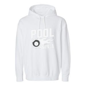 Father's Day Pool Ninja Billiards Player Gift For Dad Garment-Dyed Fleece Hoodie