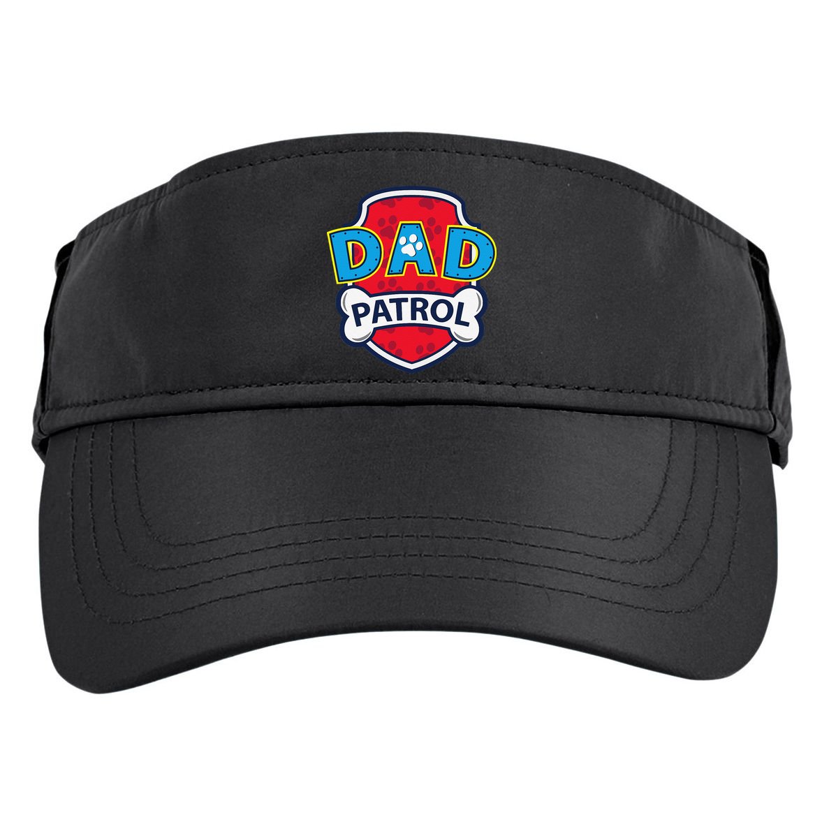Funny Dad Patrol Dog Dad Tee Adult Drive Performance Visor