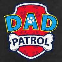 Funny Dad Patrol Dog Dad Tee Adult Drive Performance Visor