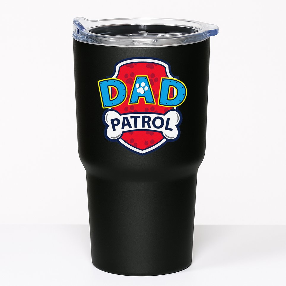 Funny Dad Patrol Dog Dad Tee Tumbler