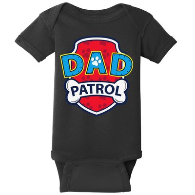 Funny Dad Patrol Dog Dad Tee Baby Bodysuit