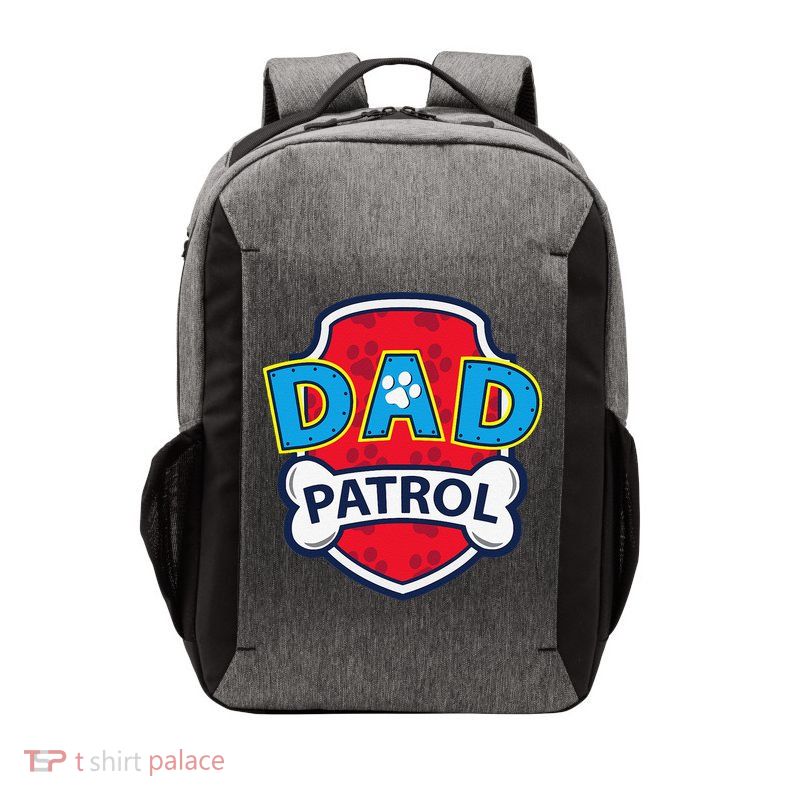 Funny Dad Patrol Dog Dad Tee Vector Backpack