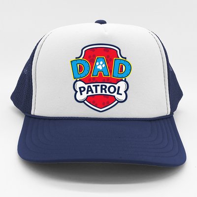 Funny Dad Patrol Dog Dad Tee Trucker Hat