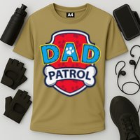 Funny Dad Patrol Dog Dad Tee Cooling Performance Crew T-Shirt