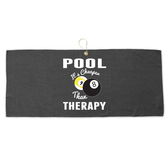 Father's Day POOL IT'S CHEAPER THAN THERAPY BILLIARDS POOL PLAYER Gift For Dad Large Microfiber Waffle Golf Towel