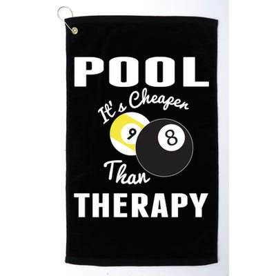 Father's Day POOL IT'S CHEAPER THAN THERAPY BILLIARDS POOL PLAYER Gift For Dad Golf Towel
