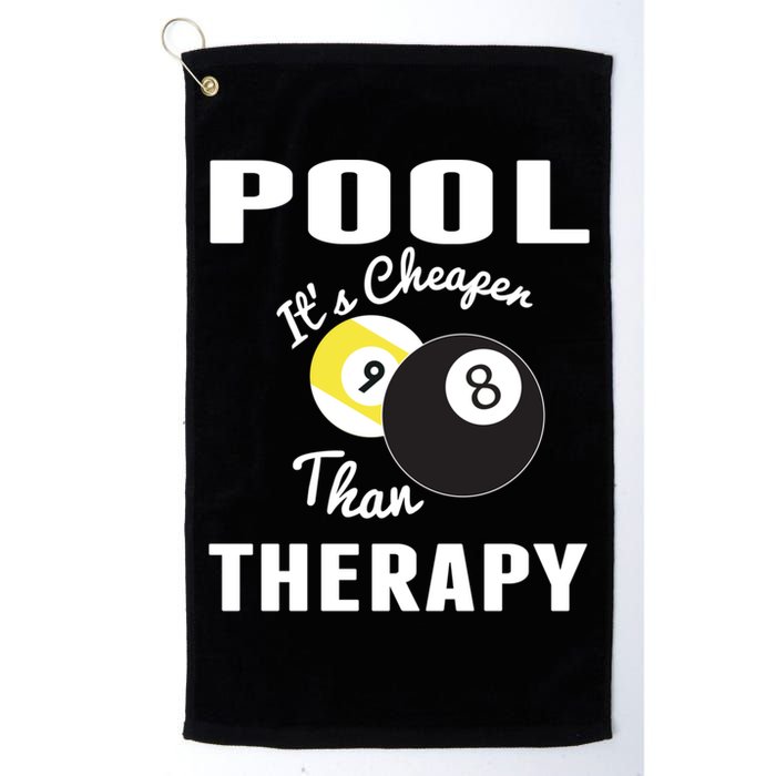 Father's Day POOL IT'S CHEAPER THAN THERAPY BILLIARDS POOL PLAYER Gift For Dad Golf Towel