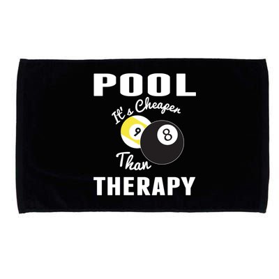 Father's Day POOL IT'S CHEAPER THAN THERAPY BILLIARDS POOL PLAYER Gift For Dad Microfiber Hand Towel