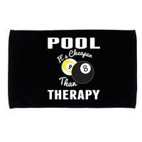 Father's Day POOL IT'S CHEAPER THAN THERAPY BILLIARDS POOL PLAYER Gift For Dad Microfiber Hand Towel
