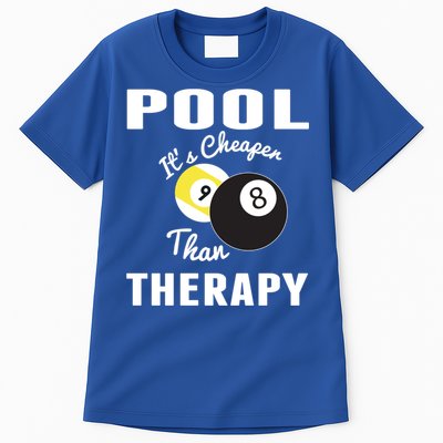 Father's Day POOL IT'S CHEAPER THAN THERAPY BILLIARDS POOL PLAYER Gift For Dad Tall T-Shirt