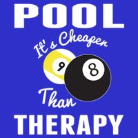 Father's Day POOL IT'S CHEAPER THAN THERAPY BILLIARDS POOL PLAYER Gift For Dad 16 in Basic Backpack