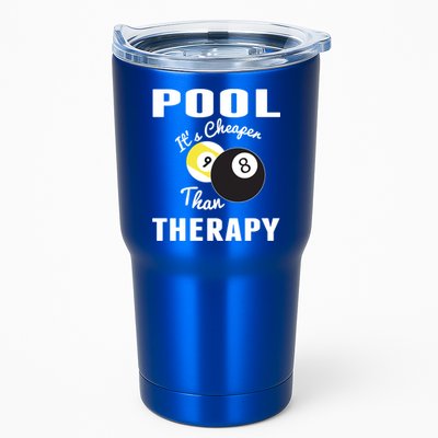 Father's Day POOL IT'S CHEAPER THAN THERAPY BILLIARDS POOL PLAYER Gift For Dad Tumbler