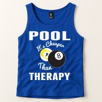 Father's Day POOL IT'S CHEAPER THAN THERAPY BILLIARDS POOL PLAYER Gift For Dad Tank Top