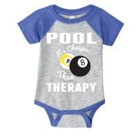 Father's Day POOL IT'S CHEAPER THAN THERAPY BILLIARDS POOL PLAYER Gift For Dad Infant Baby Jersey Bodysuit