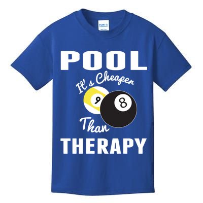Father's Day POOL IT'S CHEAPER THAN THERAPY BILLIARDS POOL PLAYER Gift For Dad Kids T-Shirt