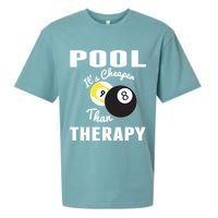 Father's Day POOL IT'S CHEAPER THAN THERAPY BILLIARDS POOL PLAYER Gift For Dad Sueded Cloud Jersey T-Shirt