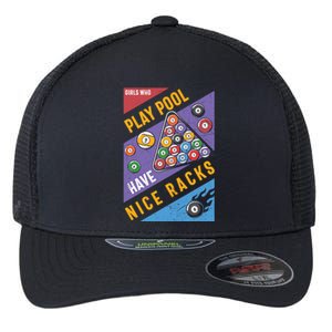 Father's Day Play Pool Have Nice Racks Billiards Player Gift For Dad Flexfit Unipanel Trucker Cap