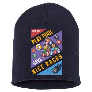 Father's Day Play Pool Have Nice Racks Billiards Player Gift For Dad Short Acrylic Beanie