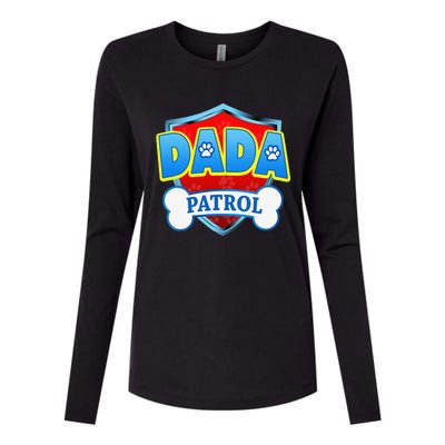 Funny DADA Patrol Dog Mom, Dad For Women Womens Cotton Relaxed Long Sleeve T-Shirt