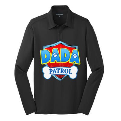 Funny DADA Patrol Dog Mom, Dad For Women Silk Touch Performance Long Sleeve Polo