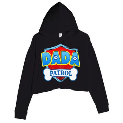 Funny DADA Patrol Dog Mom, Dad For Women Crop Fleece Hoodie