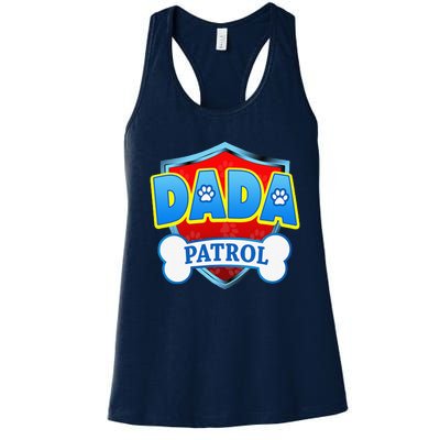 Funny DADA Patrol Dog Mom, Dad For Women Women's Racerback Tank