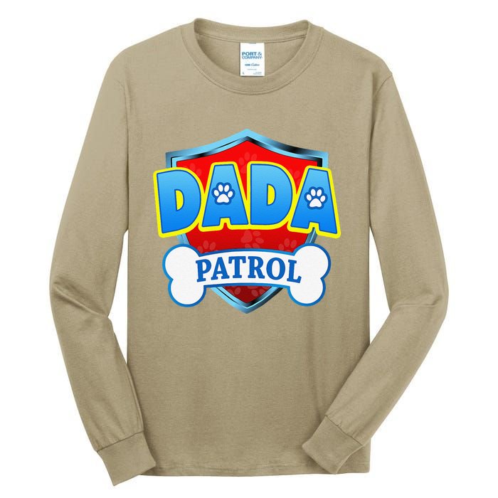 Funny DADA Patrol Dog Mom, Dad For Women Tall Long Sleeve T-Shirt