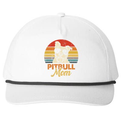 Funny Dog Pitbull Mom Pittie Mom Mother's Day Snapback Five-Panel Rope Hat