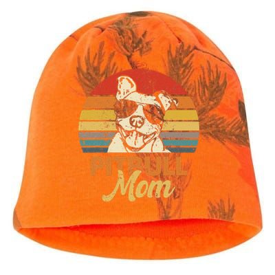 Funny Dog Pitbull Mom Pittie Mom Mother's Day Kati - Camo Knit Beanie