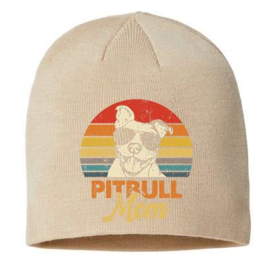 Funny Dog Pitbull Mom Pittie Mom Mother's Day Sustainable Beanie