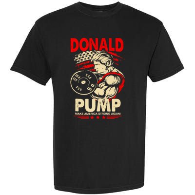 Funny Donald Pump Make America Swole Again Trump 2024 Return Garment-Dyed Heavyweight T-Shirt