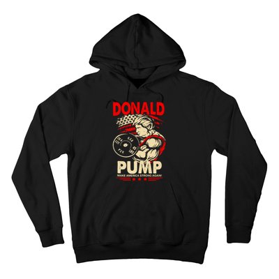 Funny Donald Pump Make America Swole Again Trump 2024 Return Hoodie